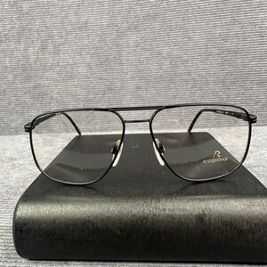 Vintage Rodenstock R0870 Black Aviator Eyeglasses Frame 60-15 140 Italy Metal